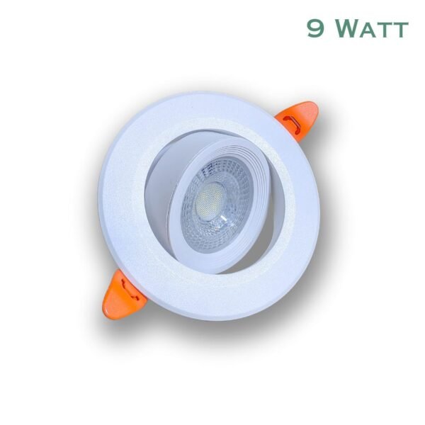 HYVERB 9 Watts LED COB Downlight | ‘HPF Driver Based’ Long life | 440 Voltage | 6500K CT| High Brightness | 110 Lumens/watt | 4KV Surge Protections | LED COB Ceiling Downlight | for Living Room, Bathroom, kitchen, Drawing Room, Etc.